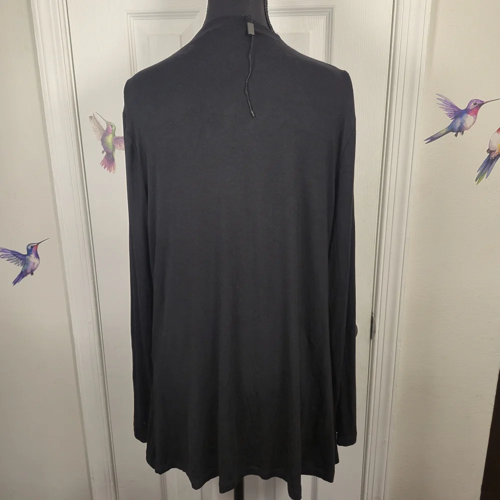 Cable & Gauge Black V-Neck Button Front Cardigan - Size L - Picture 6 of 9